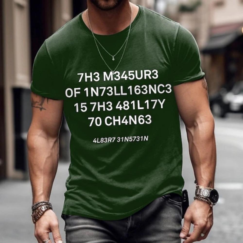 Europa und die Vereinigten Staaten Mode Herren Oberteile Neue Buchstaben Bedrucktes Kurzarm-T-Shirt Street Style Übergröße Kleidung