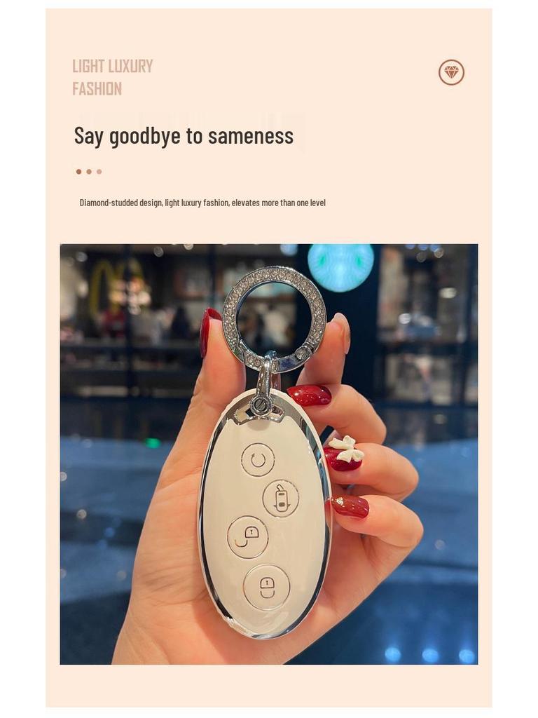 BYD Yuan Plus Women's Car Key Case: Fits Yuan Pro, Qin, Song, Dolphin, Tang, Han DMI Models.