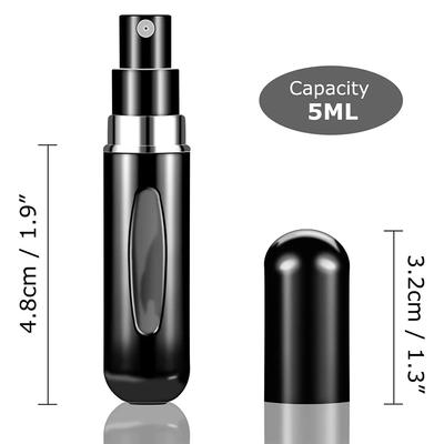 2PCS 5ml Portable Mini Refillable Perfume Bottle Spray Scent Pump Empty Cosmetic Container Atomizer Bottle Travel