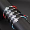 Blue Luxury Crystal Devil's Eye Milan Rope Adjustable Bracelet Men Women Hand Rope Couple Friendship Braslet Casual Jewelry