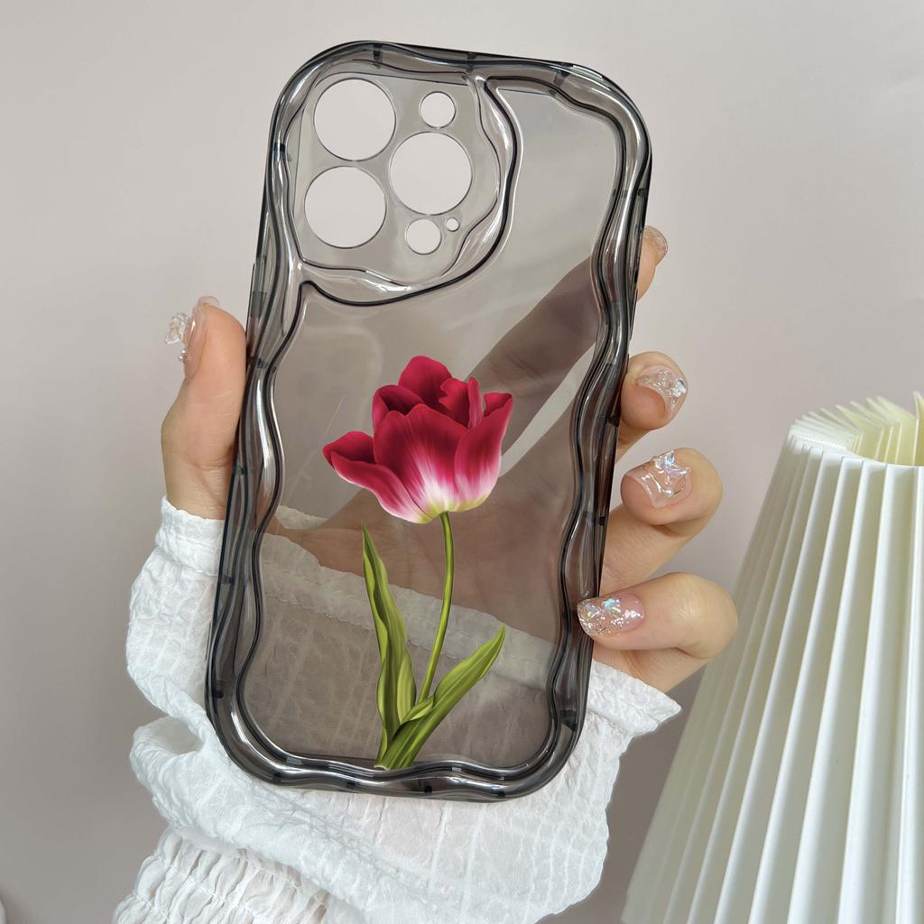 LZ16 Flower Clear Soft Wave Phone Cases for iPhone 15 13 Pro Max 12 Mini 14 8 Plus XS Max XR 6 Protection Back Cover