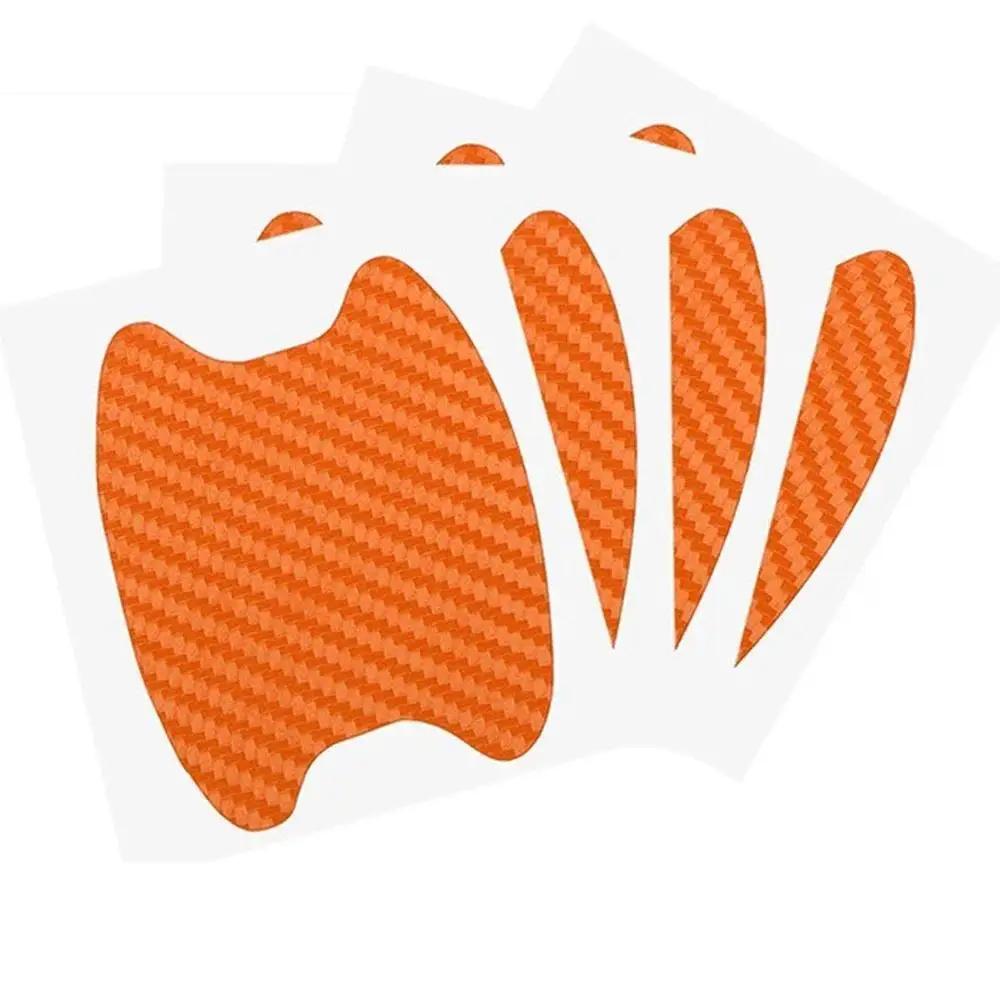 4 st Bildekaler Anti-repa Bilens dörrhandtag Kolfiber skydd Automobiler Handtagsskyddsfilm Styling Exteriör