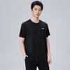 Li-Ning Solid Color Logo Crew Neck T-Shirt Men Tops Black AHST687-2