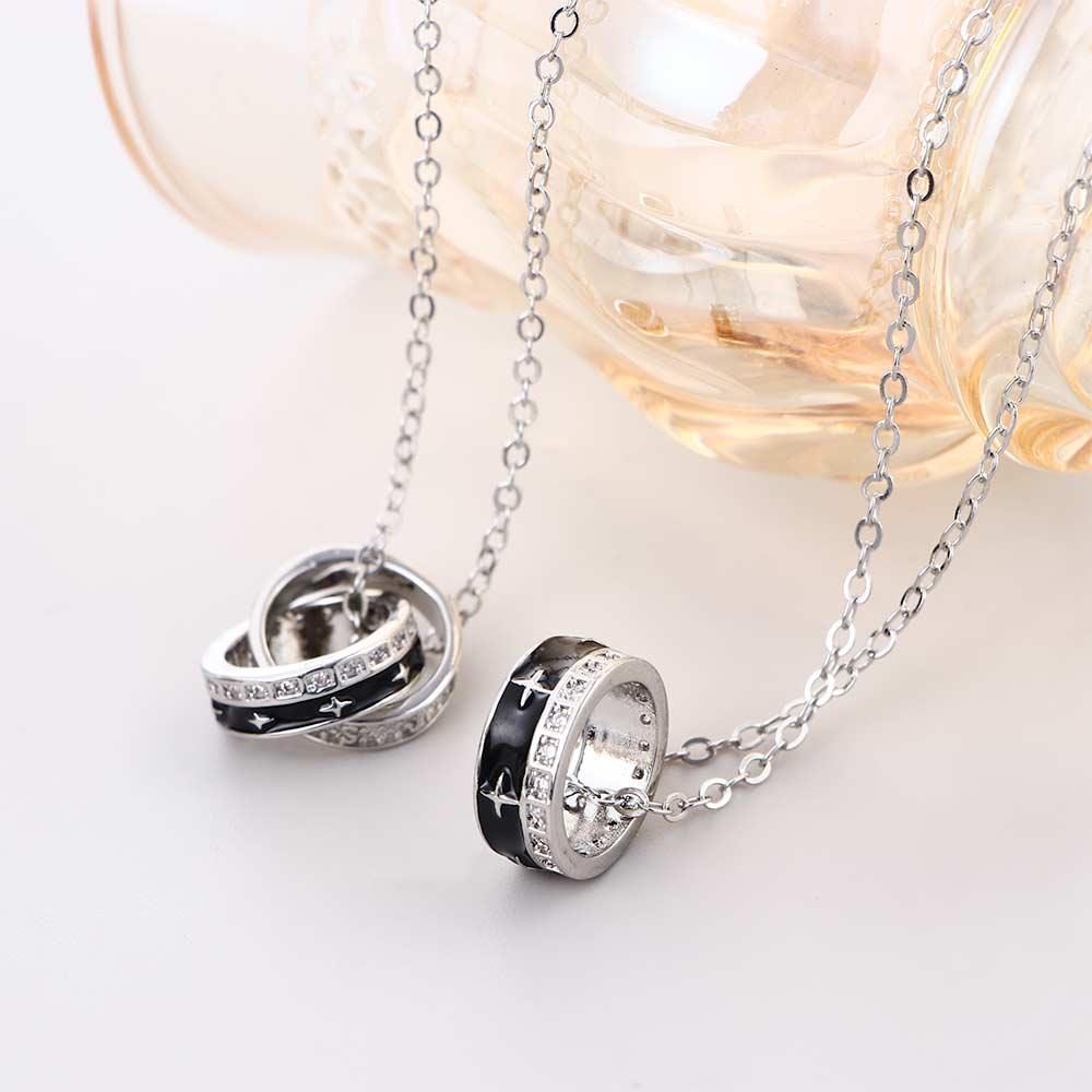 

Подарок бойфренду, женское и мужское ожерелье, ожерелье в корейском стиле, кольцо, кулон, ожерелье, мужская цепочка на ключицу