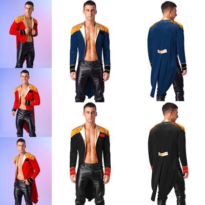 Men Adult Costume Halloween Circus Ringmaster Costume Showman Theme Party Fancy Dress Up
