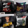 Anime Racing IInitial D Cushion Cover Pillow Case Antidustmite Invisible Zipper Silky Plush Cushion