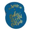 Inkdotpot Real Gold Foil Baby It's Cold Outside Baby Shower Tags Favor Hang Paper Tags 100