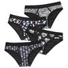 LittleForBig Women's Gothic-chan Underwear, Smooth and Silky Mesh Panties, Set of 4, XXXXL