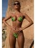 European American Solid Color Women's Three-Piece Bikini with Transparent Straps