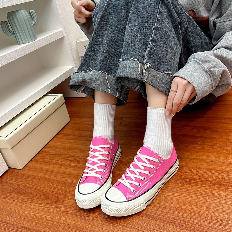 Autumn student's low-top canvas shoes women's classic versatile ins board shoes retro casual single shoes