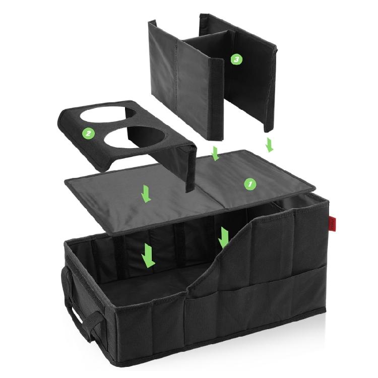 Multiunctional Automotive Organizers With 4 Storage Compartments Double Cup Holders For Car Interior Organization System
