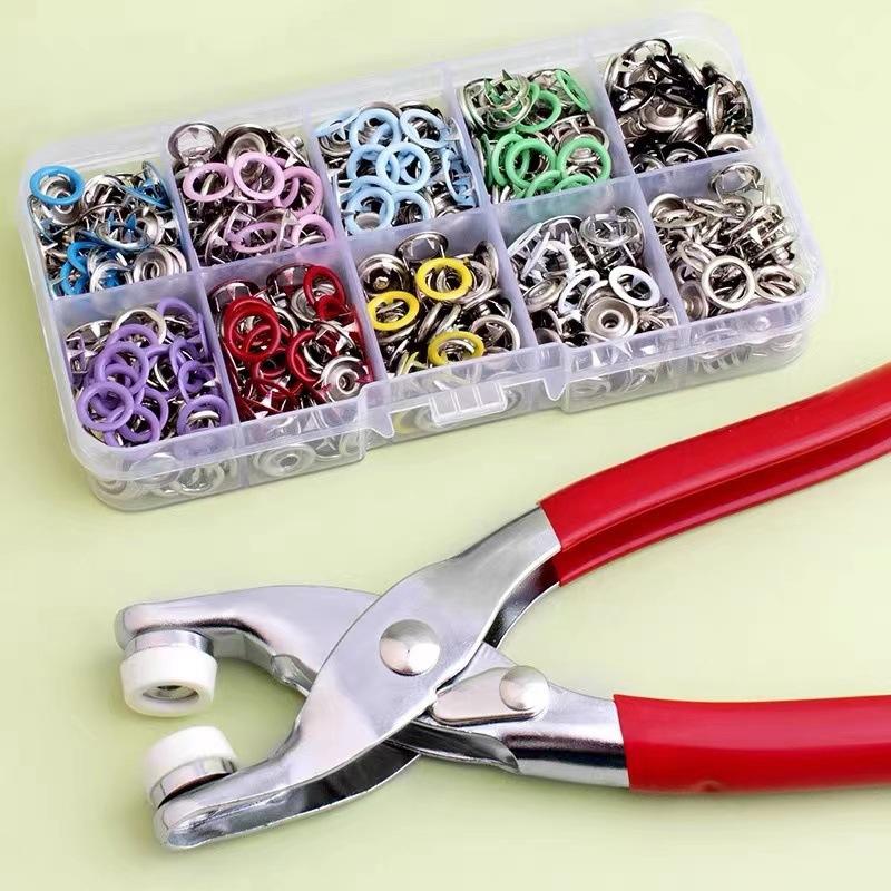 Five-Claw Button Installation Kit, Sew-Free Snap Fastener Tool Set, Hand Press Pliers, Male-Female Snap Buttons