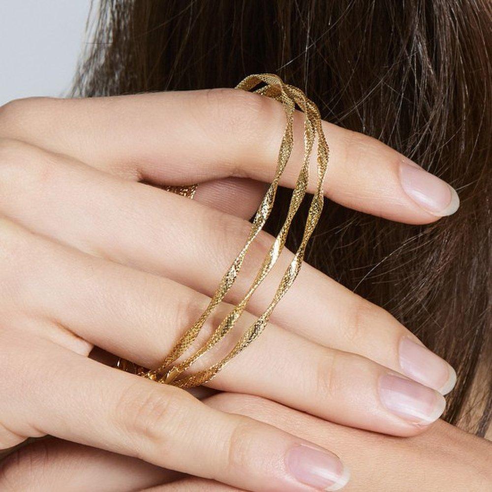 14K Glam Crush Twist Layered Bracelet Gcbdb589