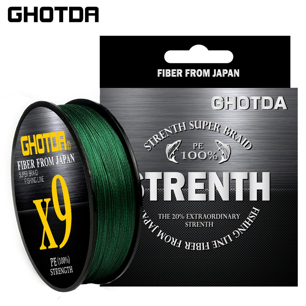 GHOTDA 0,14-0,40(mm) Lenza da pesca anti-morso X9 da 500 m adatta per acqua di mare, acqua dolce, persico multicolore, attrezzatura da pesca da 20 a 80 libbre