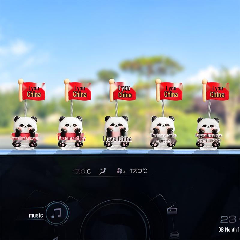 

Red Panda Flag Car Ornament: National Flag Centerpiece for Car Console or Office Desk Multiple Options Available, See Details