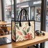 Christmas Winter Leaves Pattern Tote Bag Casual Daily Use Handbag