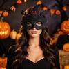 Adjustable Halloween Eye Masque Masque, Glitter Half Face Horror Skull Bat Elastic String Spider Dress Up Accessory for Cosplay Costume, Masquerade,