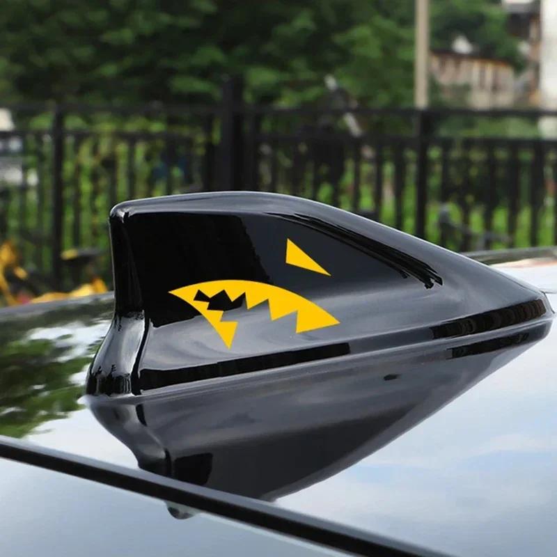 New Fashion Shark Mouth Reflective Stickers Car Antenna Shark Fin Vinyl Decals Sticker Car Decoration Accessories