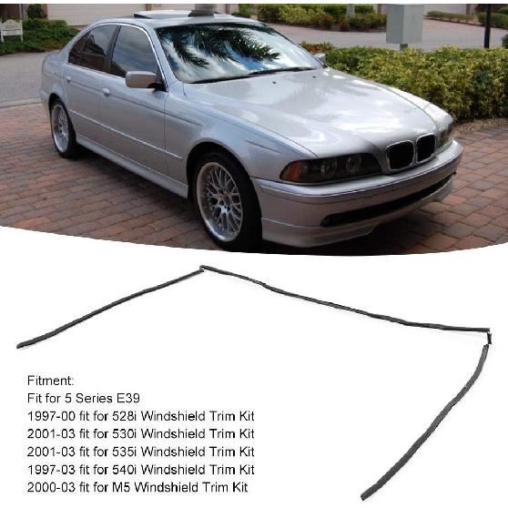 KIMISS Windshield Weatherstrip, Front Windshield Trim Seal Molding Weatherstrip Fit for 5 Series E39 528i 540i M5 51318159784