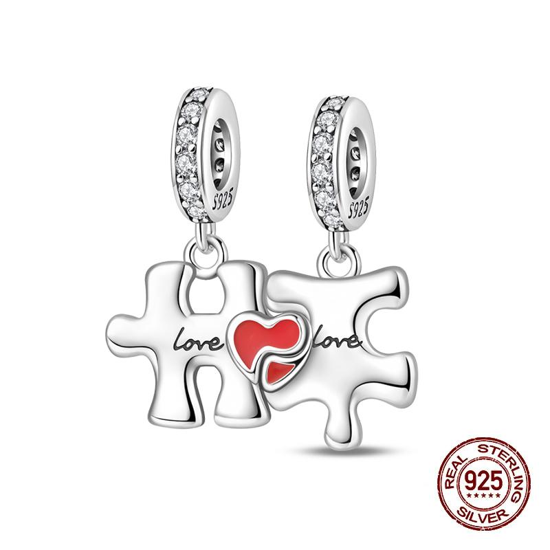 Neue Kupfer Romantische Liebesbrief Hochzeit Ringe Charms Perlen Passend für 3mm Original Armband DIY Schmuck Verlobungsgeschenke