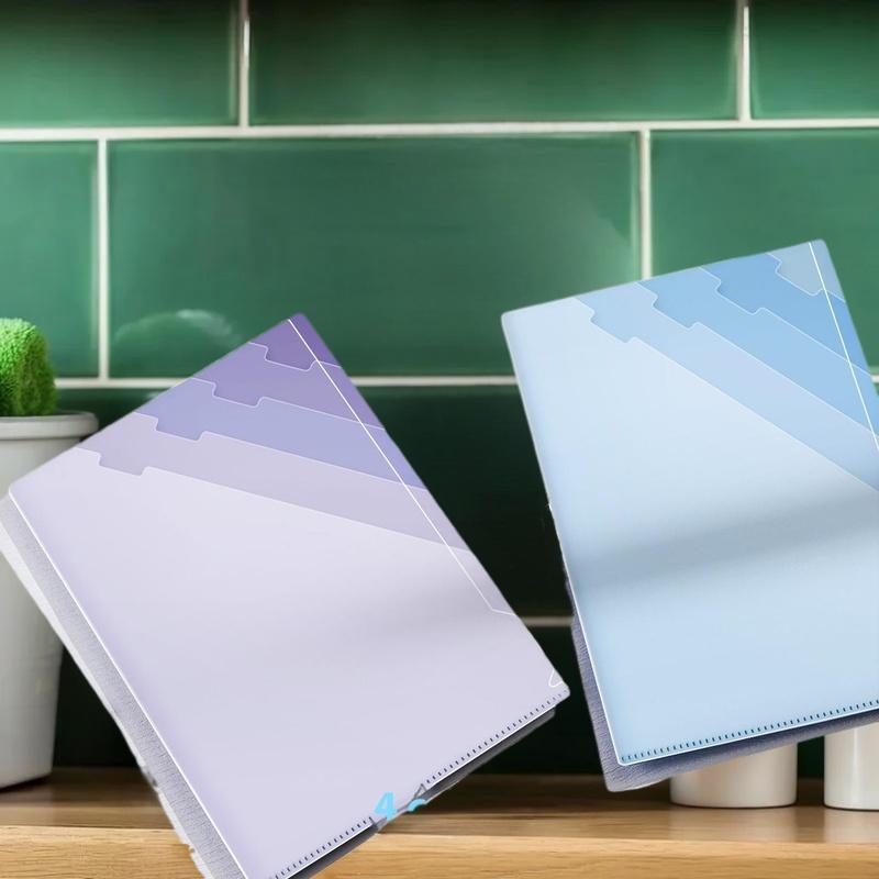 Gradient Multi-Layer Folder A4 Subject Classification Test Paper Folder Transparent L-Shaped Folder 6-Layer Classification File