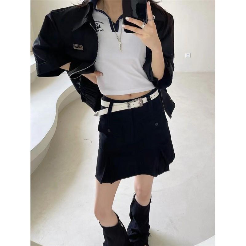 Stylish Black And White Metal Floral Buckle Belt For Women Vintage Chic Fashion