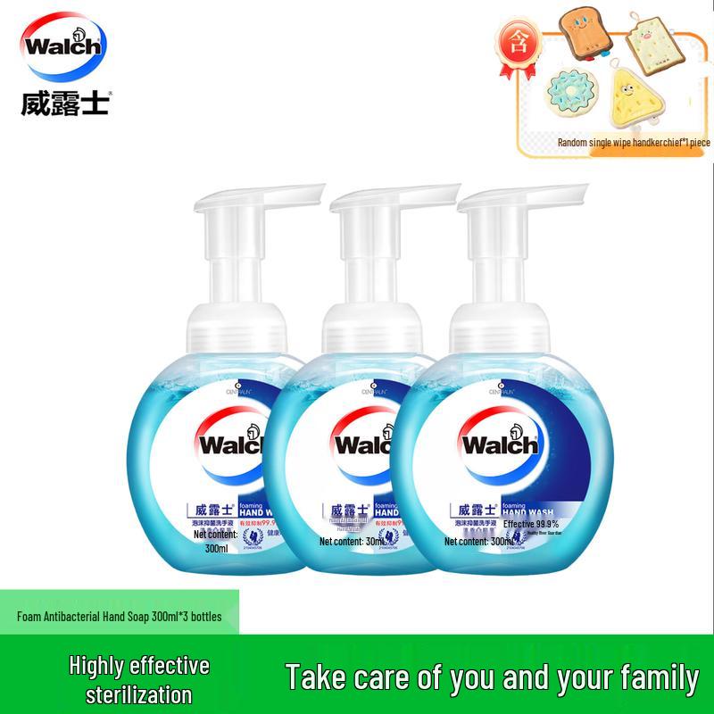 

Walch Foaming Antibacterial Hand Wash 3-Pack with Tissues