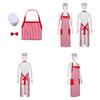 Costume Cosplay Halloween Set Chef Hat Striped Apron Role Play Themed Events