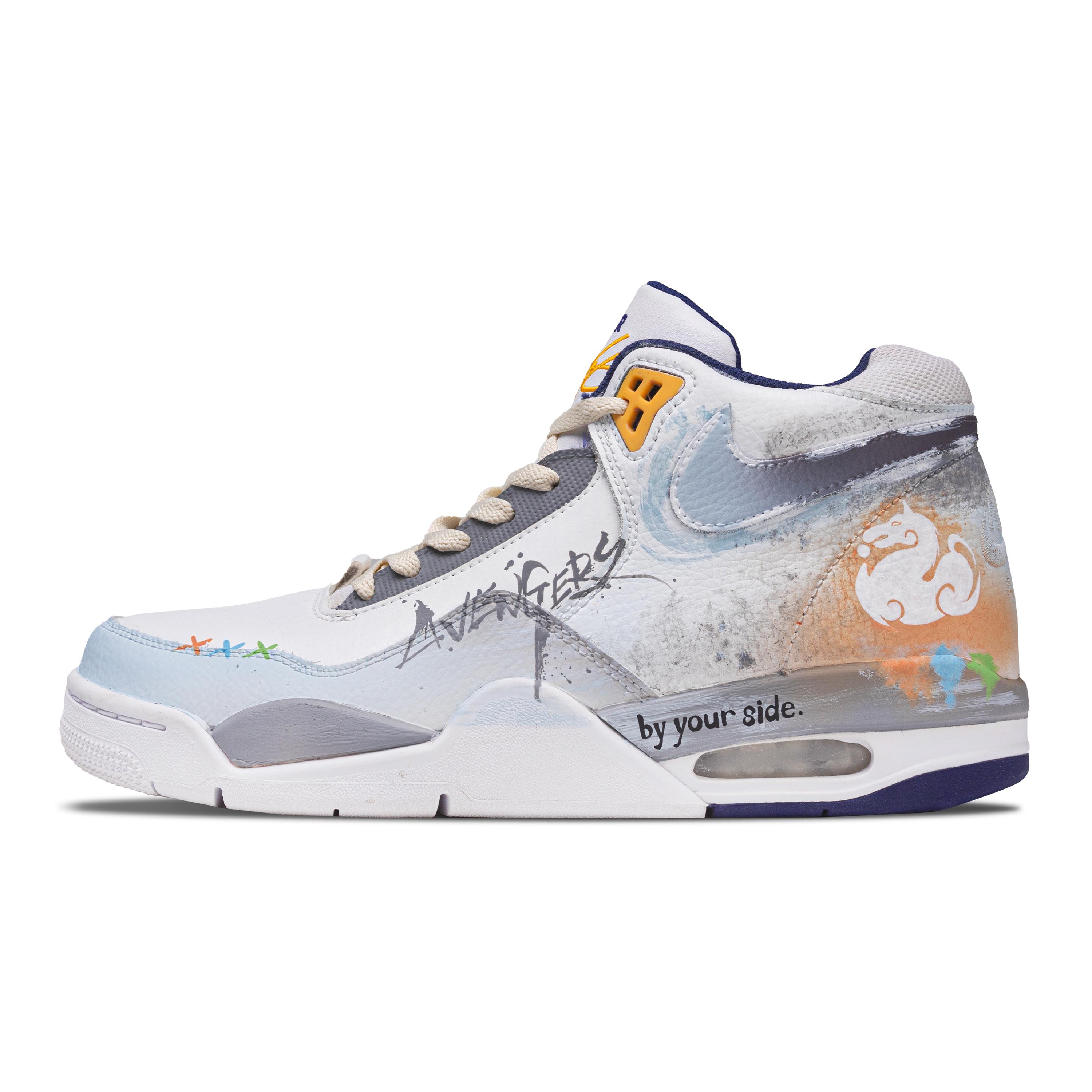 

Nike Flight Legacy Chinese Zodiac Horse Cushioning Abrasion Resistant Breathable Mid top Vintage Basketball Shoes Men s BQ4212-102(Team365--) 40
