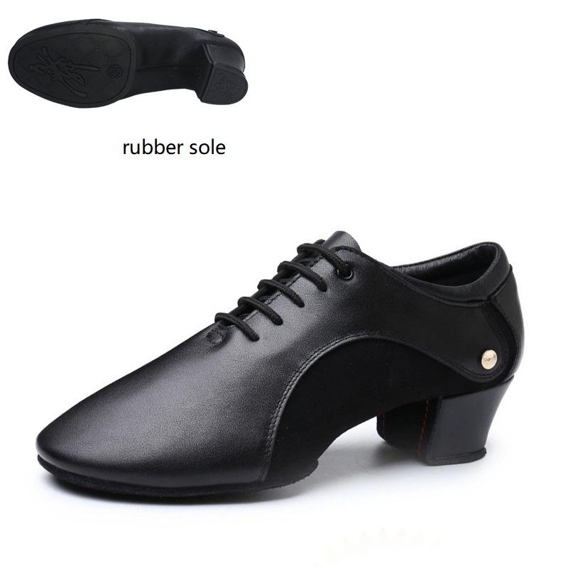 Men Latin Dance Shoes Anti Slip Square Social Ballroom Dancing Shoes Boy Practice Shoes Tango Genuine Leather Sneakers