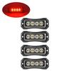 4PCS 12/24 Volt Side Marker Lights LED Smoked Lens Amber 4LED Side Markering Truck Light Boat Trailer Indicator Signal Light