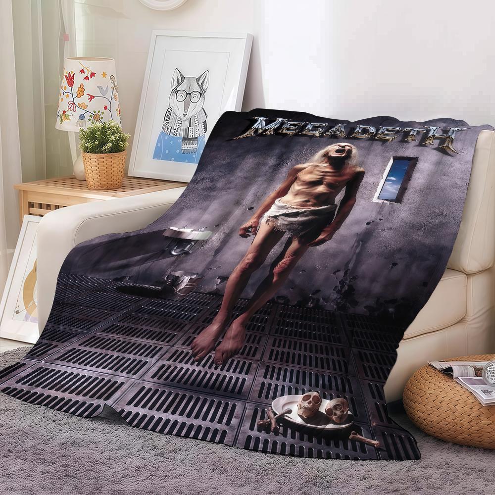 M-megadeth Band Blanket Warm And Soft Suitable For Bedroom Living Room Sofa Bed Office Travel Camping