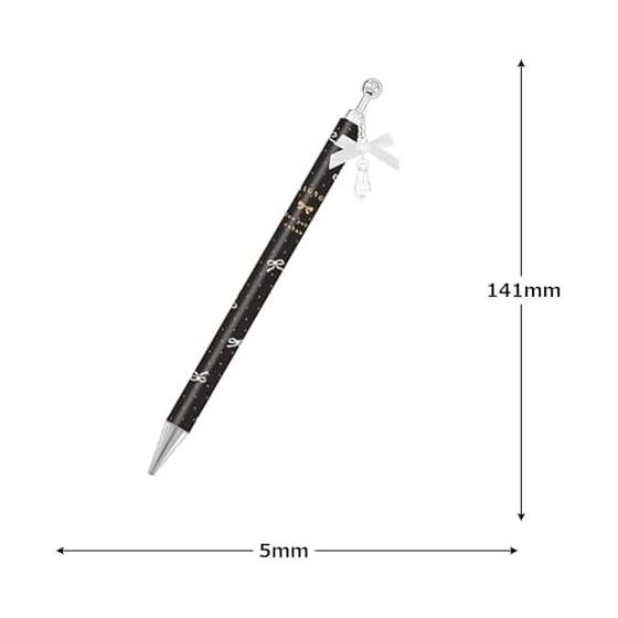 Q-Lia Mechanical Pencil with Ribbon Charm, Black