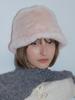 Poejidam Fur Meatel Hat In Pink Powder
