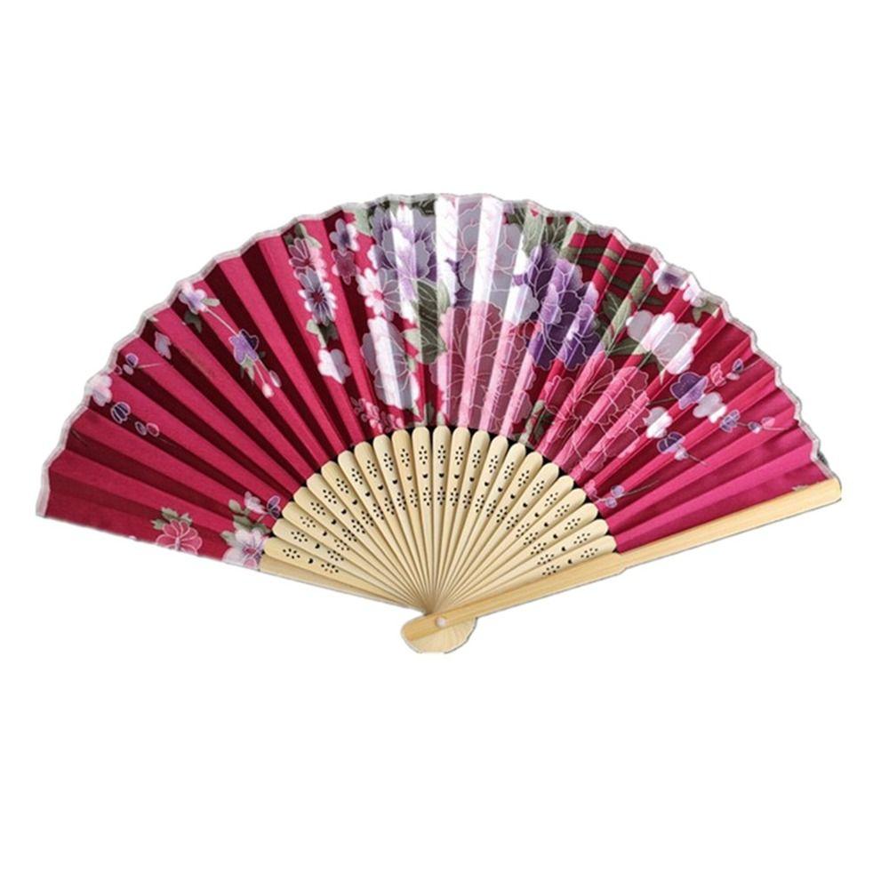 

Style Bamboo Vintage Hand Held Home Decoration Colorful Fan Wedding Gifts Folding Fan Ornament J