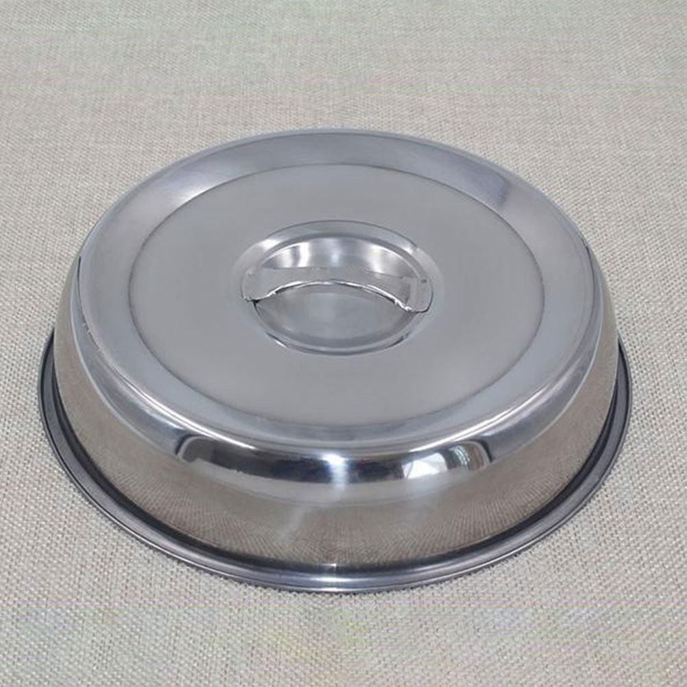 Stainless Steel Food Dome Cover with Ergonomic Handle for Cooking Grilling Serving Keeping Heat Oil Splash Prevention Household