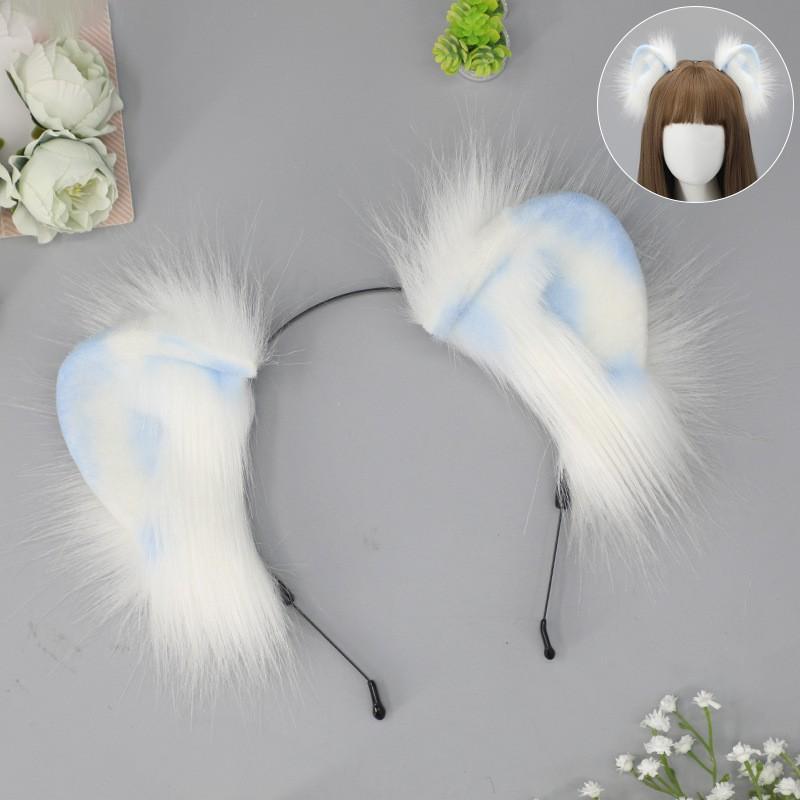 Fluffy Cat Ear Headband Cosplay Anime Convention Lolita Kawaii Costume Accessory Handmade Plush