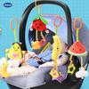 Cartoon Stroller & Crib Hanging Plush Pull Bell for Early Education