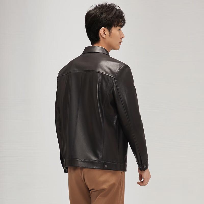 

Мужская куртка премиум-класса из козьей кожи с лацканами от Septwolves M