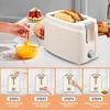 2 Slice Toaster, 750W Extra-Wide Slot Toaster with 7 Shade Settings, Removable Crumb Tray, Compact Design, White – Perfe