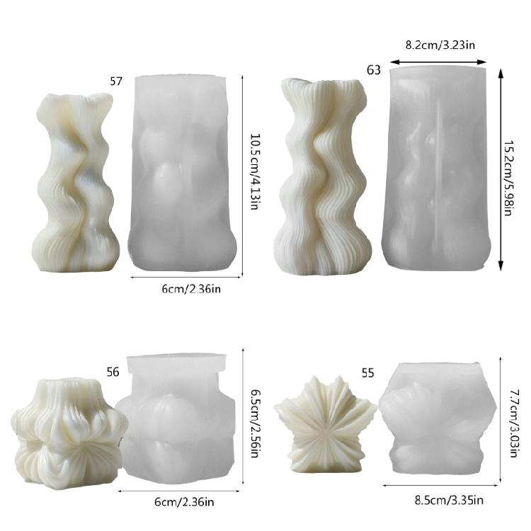 Silicone Geometric Candle Maker Mold Easy Demold Silicone Candle Mold for Handmade Star Shaped Candle Decoration