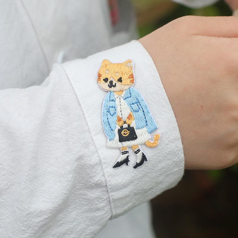Cartoon Cat Cloth Sticker Embroidery Patch Sticker Pattern Sticker Clothes Pants Bag Decoration Hole Repair Subsidy