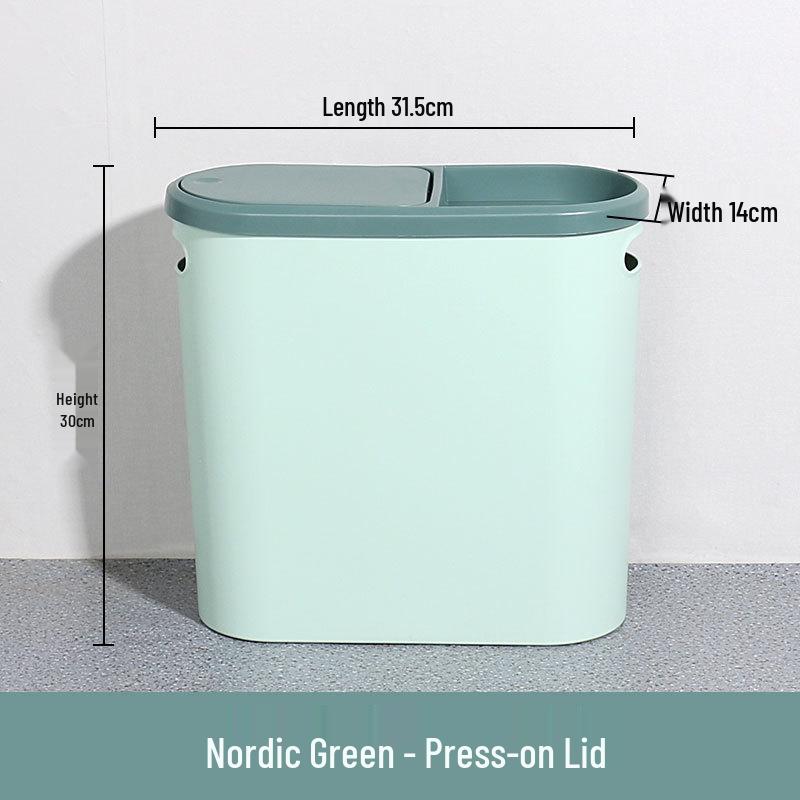 Press-Type Shared Trash Can with Lid for Toilet, Bedroom, Kitchen, and Bathroom Crevice Use