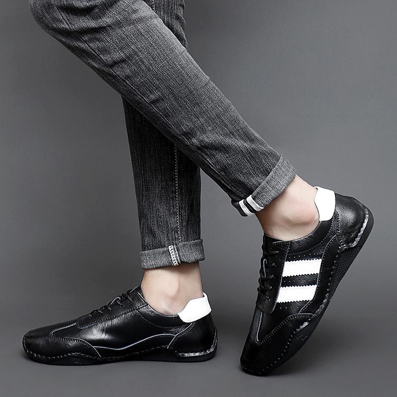Echtes Leder Octopus Bean Schuhe für Herren Mode Flats Schuhe Walking Sport Loafer Atmungsaktiv Outdoor Herren Fahrschuhe