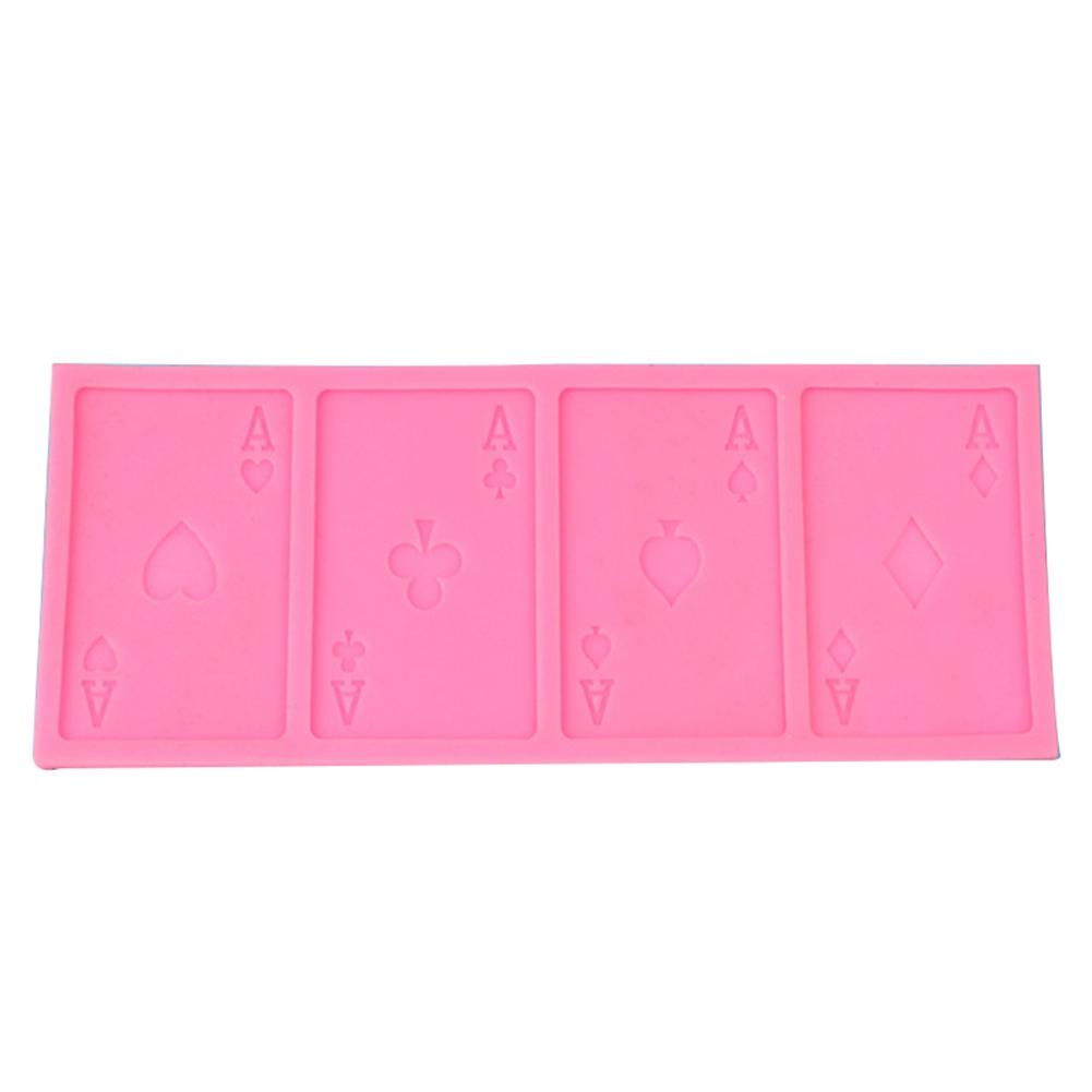 Poker Shape Cake Baking Cookie Chocolate Sugar Paste Food Silicone Mold Bakeware