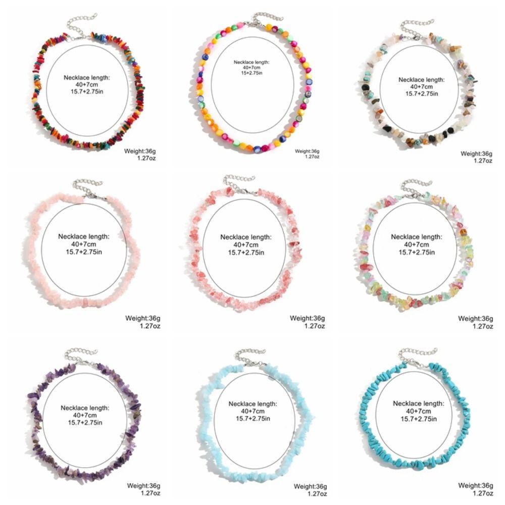 Beaded Turquoises Crystal Choker Irregular Irregular Choker Necklace Crystal Beaded Necklace Gift