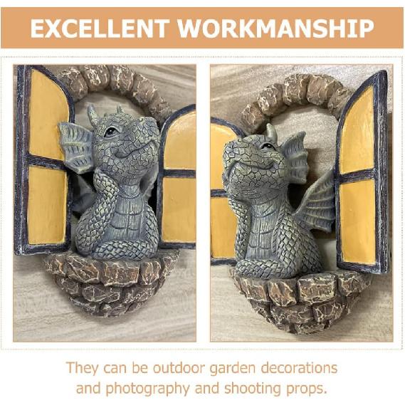 Holibanna 3D Dragon Wall Art Decor Hanging Dinosaurs Sculpture Wall Mounted Room Decor Home Wall Decorations for Kids Bedroom