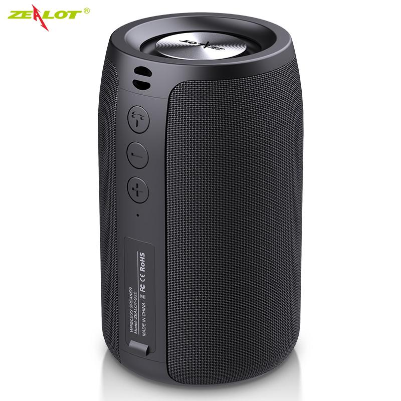

Zealot-S32 Wireless Speaker Outdoor Portable Subwoofer Speaker, Waterproof IPX 6, Dual Pairing,1800mAh Battery 1 &0.5 &Speaker чорний