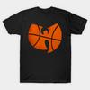 T-shirt da uomo con stampa nera Wutang Basketball Stampa su carta transfer senza taglio T-shirt in cotone