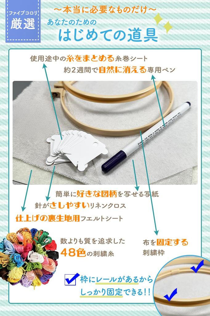 5colori Beginner's Punch Needle Kit: Easy Cleanup, Video Tutorial and Patterns, 15-Piece Tool Kit Developed for First-Time Embroidery Thread Punch Nee